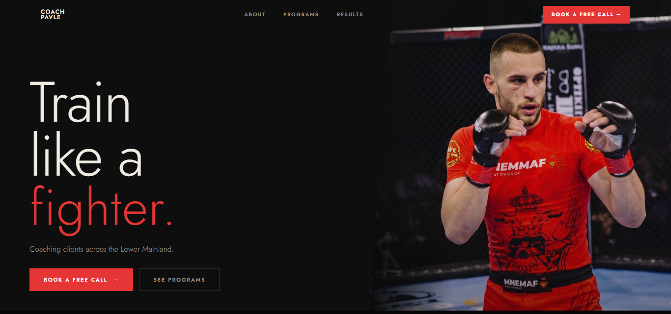 Screenshot of Coach Pavle